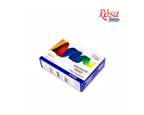 Гуашевые краски Rosa Studio Classic 12 цветов по 20 мл (4823098527039)