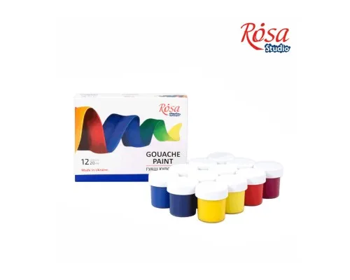 Гуашеві фарби Rosa Studio Classic 12 кольорів по 20 мл (4823098527039)