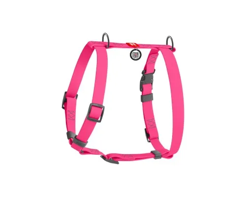 Шлей для собак WAUDOG Waterproof Н-образная анатомическая М розовая (32817)