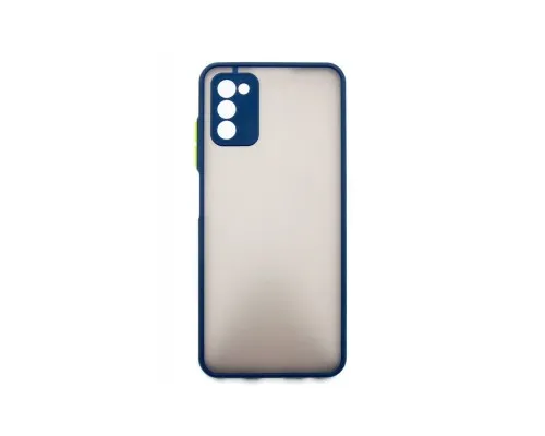 Чехол для мобильного телефона Dengos Kit for Samsung Galaxy A03s case + glass (Blue) (DG-KM-25)