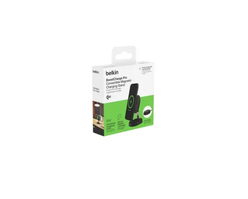 Зарядний пристрій Belkin 15W Magnetic Stand Qi2 black (WIA008BTBK)