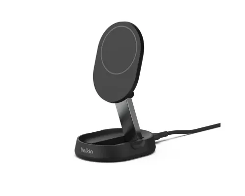 Зарядное устройство Belkin 15W Magnetic Stand Qi2 black (WIA008BTBK)