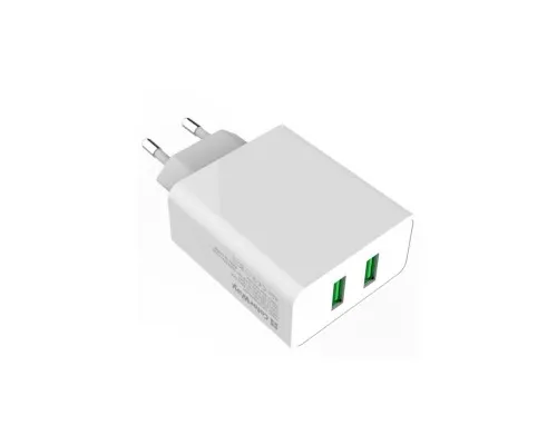 Зарядний пристрій ColorWay 2USB Quick Charge 3.0 (36W) (CW-CHS017Q-WT)