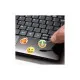 Наклейка на клавиатуру SampleZone непрозрачная чорная, бело-оранжевый (SZ-BK-RS)