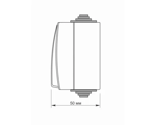 Вимикач Videx BINERA IP65 зовнішній 1кл сірий (VF-BNW11-36125)