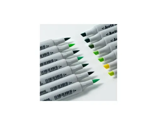 Художественный маркер Arrtx Спиртовые Oros ASM-03GN 24 цвета, зеленые оттенки (LC302512)