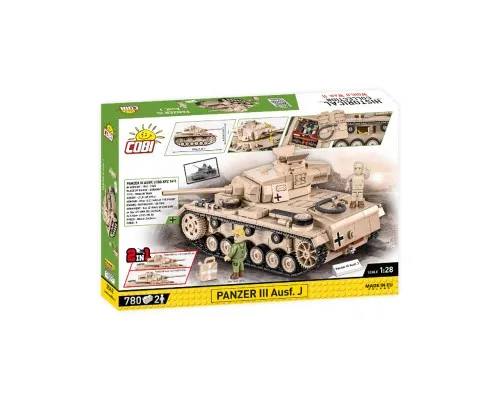 Конструктор Cobi Вторая Мировая Война Танк Panzer III, 780 деталей (COBI-2562)