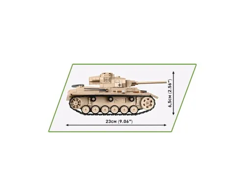 Конструктор Cobi Вторая Мировая Война Танк Panzer III, 780 деталей (COBI-2562)