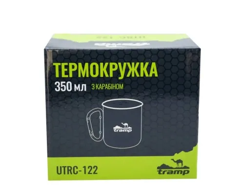 Чашка туристична Tramp 350 мл з карабіном Olive (UTRC-122-olive)