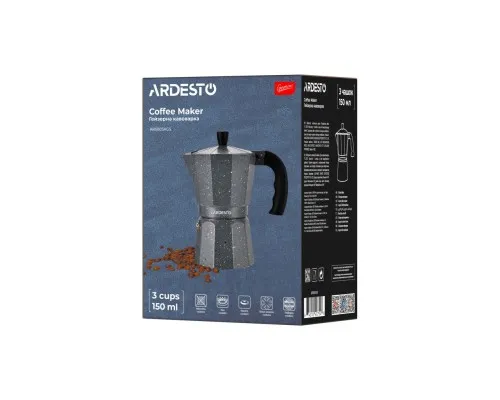 Гейзерна кавоварка Ardesto Gemini Molise 3 чашки (AR0803AGS)