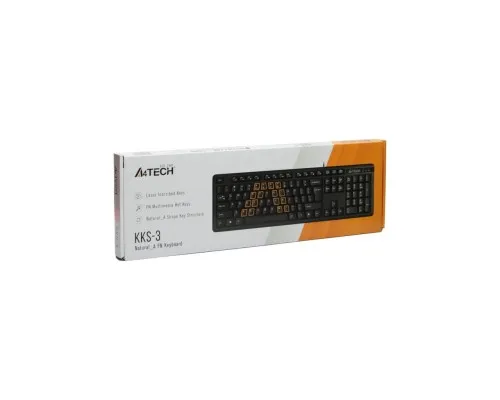 Клавиатура A4Tech KKS-3 USB Black