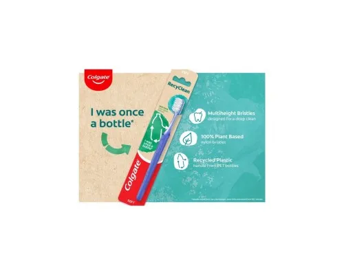 Зубна щітка Colgate RecyClean для глибокого чищення з переробленого пластику (8718951379473)