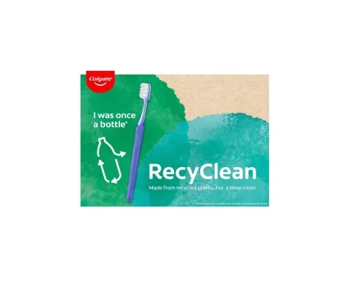 Зубна щітка Colgate RecyClean для глибокого чищення з переробленого пластику (8718951379473)