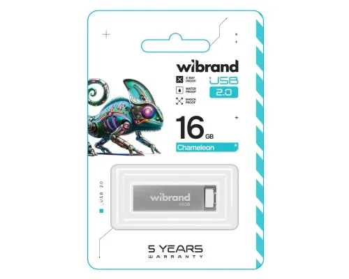 USB флеш накопитель Wibrand 16GB Chameleon Silver USB 2.0 (WI2.0/CH16U6S)