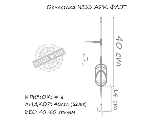 Монтаж Orange 33 Arc Flat Metod Leadcore 30г (1шт/уп) (1959.01.50)