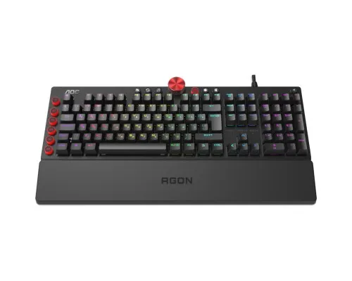 Клавиатура AOC AGK700 RGB Cherry MX Red USB Black (AGK700DR2R)