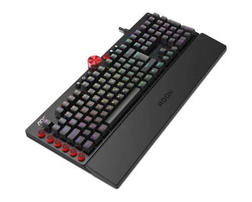 Клавиатура AOC AGK700 RGB Cherry MX Red USB Black (AGK700DR2R)