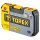 Набір інструментів Topex торцевих головок 1/4” CrV, 46 шт. (38D640)