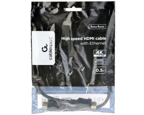 Кабель мультимедійний HDMI to HDMI 0.5m V.1.4 Cablexpert (CC-HDMI4L-0.5M)