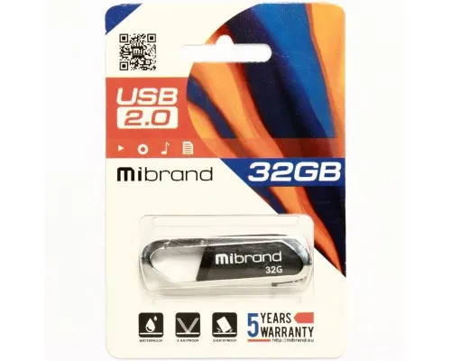 USB флеш накопитель Mibrand 32GB Aligator Black USB 2.0 (MI2.0/AL32U7B)