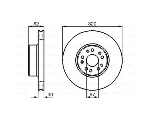 Гальмівний диск Bosch 0 986 478 527