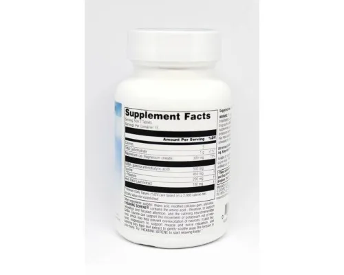 Амінокислота Source Naturals Теанін Серен, Serene Science, 30 таблеток (SN1774)