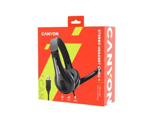 Наушники Canyon CHSU-1 USB Black (CNS-CHSU1B)