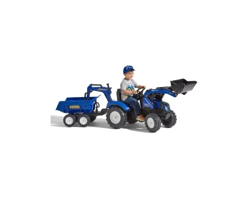 Веломобиль Falk Ranch трактор на педалях с прицепом Синий (3016203090233) (3090W)
