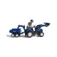 Веломобиль Falk Ranch трактор на педалях с прицепом Синий (3016203090233) (3090W)