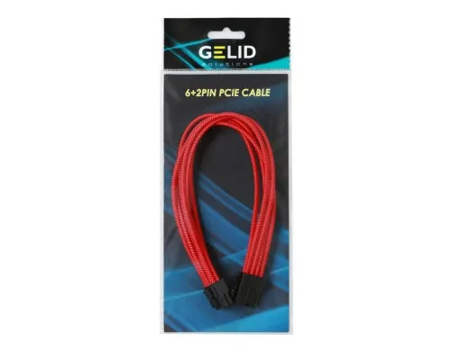 Кабель Gelid Solutions 6+2-pin PCI-E, 30см червоний (CA-8P-08)