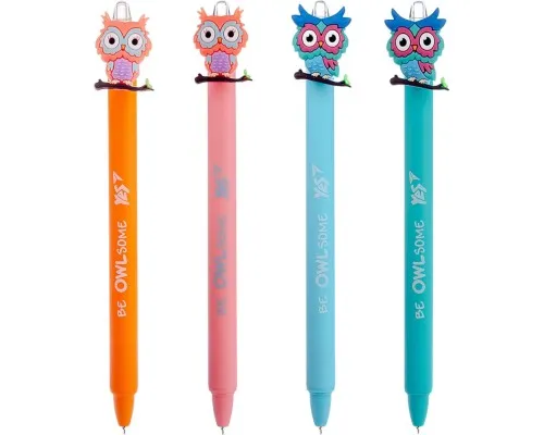 Ручка кулькова Yes Cute owl автоматична 0,7 мм синя (412007)