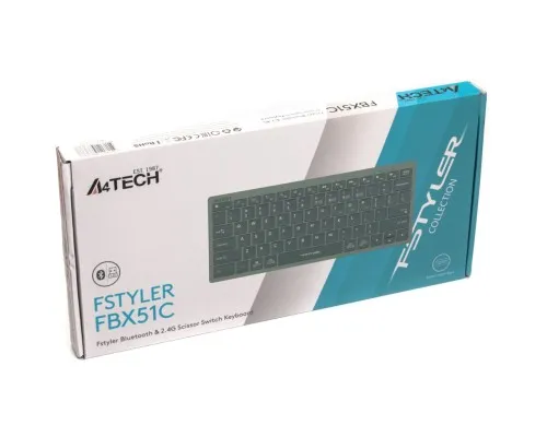 Клавиатура A4Tech FBX51C Wireless/Bluetooth Matcha Green (FBX51C Matcha Green)
