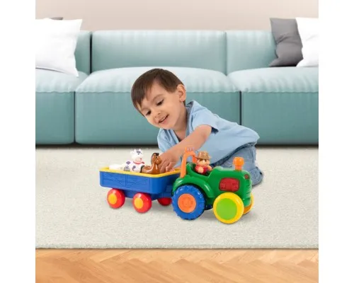 Розвиваюча іграшка Kiddi Smart Трактор з трейлером (063180)