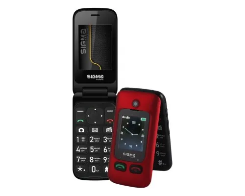 Мобильный телефон Sigma Comfort 50 Shell Duo Type-C Red Black (4827798212516)