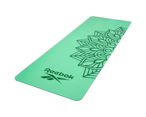 Килимок для йоги Reebok Natural Rubber Yoga Mat зелений, мандала RAYG-11085GN (885652020930)