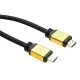 Кабель мультимедийный HDMI to HDMI 5 m metal V2.0 Vinga (VCPDCHDMI2VMM5BK)