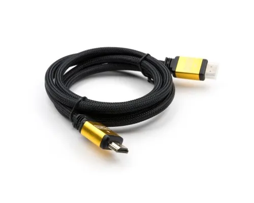 Кабель мультимедійний HDMI to HDMI 5 m metal V2.0 Vinga (VCPDCHDMI2VMM5BK)