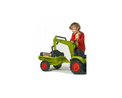 Веломобіль Falk CLAAS Arion трактор на педалях з причепом Зелена (3016202040147) (2040N)