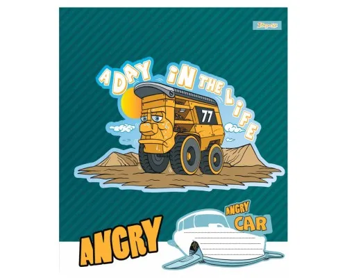 Зошит 1 вересня А5 Angry car 12 аркушів, лінія (766279)