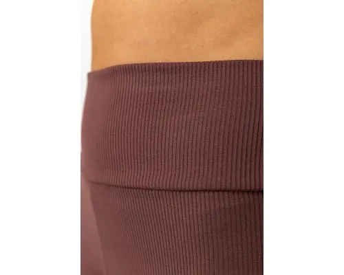Лосини жіночі в рубчик на флісі, колір шоколадний, 205R706