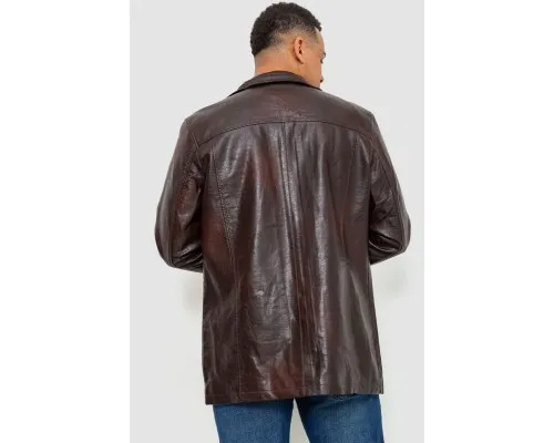 Куртка чоловіча демісезонна екошкіра, колір коричневий, 243R1703