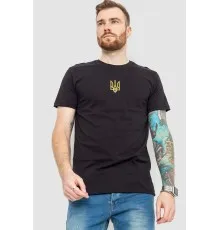 Чоловіча футболка з тризубом, колір чорно-золотистий, 226R022
