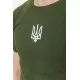 Чоловіча футболка з тризубом, колір хакі, 226R022