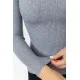 Гольф жіночий в рубчик, колір сірий, 221R025