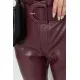 Штани жіночі з екошкіри, колір бордовий, 186R6737