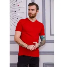 Мужская футболка красного цвета кэжуал 194R2102