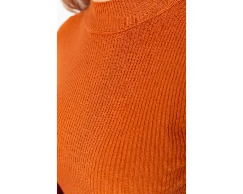 Водолазка жіноча в рубчик, колір теракотовий, 204R9029
