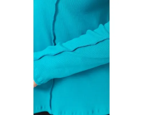 Жіночий лонгслів напівбатал, колір бірюзовий, 102R325-1