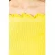 Топ жіночий ошатний в рубчик, колір жовтий, 204R020