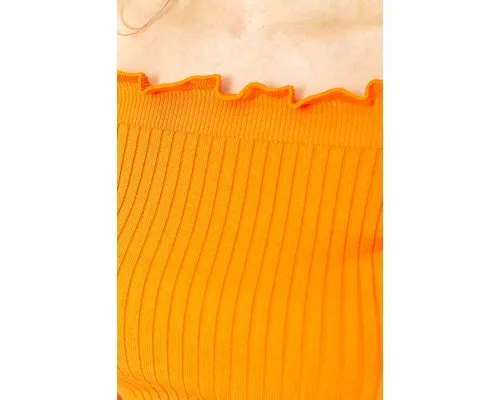 Топ жіночий ошатний в рубчик, колір помаранчевий, 204R020
